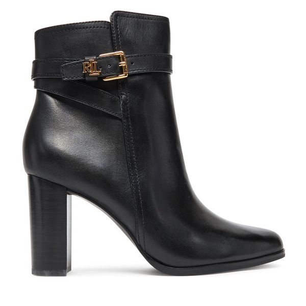 Botki LAUREN RALPH LAUREN. Czarne botki damskie Lauren Ralph Lauren, bez obcasa, na słupku, bez zapięcia. Za 739.99 zł.
