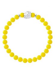 Pearline Bransoletka z kamieniem ozdobnym rozmiar: onesize. Żółte bransoletki damskie Pearline, srebrne. Za 217.99 zł.