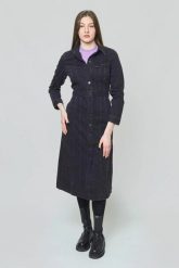 LEE LONGSLEEVE DRESS DAMSKA SUKIENKA JEANSOWA BLACK DUNS L50LNECY 112140198. Czarne sukienki damskie Lee, bez wzorów, z jeansu, bez ramiączek. Za 239.99 zł.