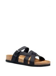 Comfortfusse Skórzane klapki w kolorze czarnym rozmiar: 41. Czarne klapki damskie Comfortfüße, bez wzorów, z nubiku, z otwartym noskiem, bez obcasa, bez zapięcia. Za 252.99 zł.