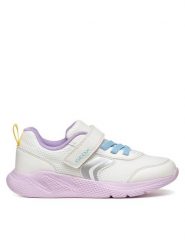 Geox Sneakersy B Sprintye J36FWB 01454 C0761 M Biały. Białe buty sportowe dziewczęce Geox, bez wzorów, z materiału, bez zapięcia. Za 199.99 zł.