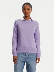 Tommy Jeans Bluza Flag DW0DW19959 Fioletowy Regular Fit. Fioletowe bluzy damskie Tommy Jeans, m, bez wzorów, z bawełny, bez kaptura. Za 199.99 zł.
