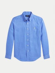 Polo Ralph Lauren Koszula 323967600001 Niebieski Regular Fit. Niebieskie koszule chłopięce Polo Ralph Lauren, bez wzorów, ze lnu, bez kołnierzyka, bez ramiączek. Za 378.99 zł.