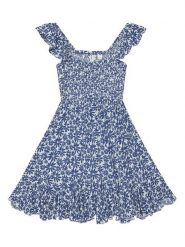 Roxy Sukienka codzienna W126-RXGDS-1027-23X Niebieski Regular Fit. Niebieskie sukienki dziewczęce Roxy, bez wzorów, z wiskozy, bez ramiączek, proste. Za 99.99 zł.