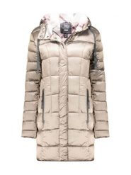 Canadian Peak Płaszcz zimowy "Bullieak" w kolorze kremowym rozmiar: XL. Brązowe płaszcze damskie Canadian Peak, na zimę, xl, bez wzorów, z puchu, bez kaptura. Za 203.45 zł.