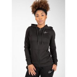 Pixley Bluza z kapturem zapinana na suwak - Czarny. Czarne bluzy damskie GORILLA WEAR, xs, bez wzorów, z kapturem. Za 212.00 zł.