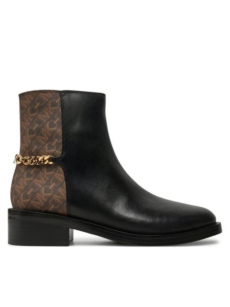 MICHAEL Michael Kors Botki 40F4CLME8L Czarny. Czarne botki damskie MICHAEL Michael Kors, ze skóry, bez obcasa, na płaskiej podeszwie, bez zapięcia. Za 819.99 zł.