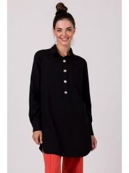 Be Wear Tunika w kolorze czarnym rozmiar: L/XL. Czarne tuniki damskie Be Wear, l, bez wzorów, bez kołnierzyka, bez ramiączek. Za 176.50 zł.