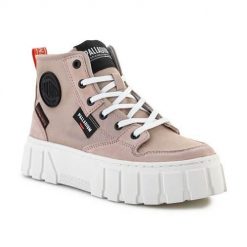 Buty do chodzenia damskie Palladium Pallatower HI. Brązowe obuwie sportowe damskie Palladium, z materiału, bez zapięcia, trekkingowe. Za 654.00 zł.