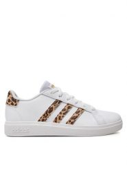 Adidas Sneakersy Grand Court 2.0 Kids IG1187 Biały. Białe buty sportowe dziewczęce Adidas, bez wzorów, ze skóry, bez zapięcia. Za 134.99 zł.