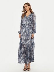 Guess Sukienka codzienna W5RK77 WGWV2 Granatowy Regular Fit. Niebieskie sukienki damskie Guess, z aplikacjami, z syntetyku, bez ramiączek. Za 427.00 zł.