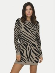 ONLY Sukienka dzianinowa Jenni 15321988 Brązowy Regular Fit. Brązowe sukienki damskie Only, bez wzorów, z dzianiny, bez ramiączek. Za 249.99 zł.