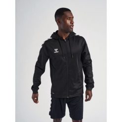 Bluza z kapturem na zamek Hummel hmlCORE. Czarne bluzy damskie Hummel, m, bez wzorów, z dresówki, z kapturem. Za 173.20 zł.