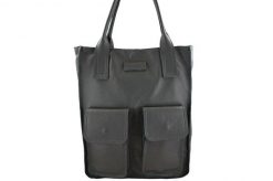Shopperka skórzana BARBERINI'S 952-28 c. szara. Szare shopper bag Barberinis, bez wzorów, ze skóry, małe, bez dodatków. Za 339.99 zł.