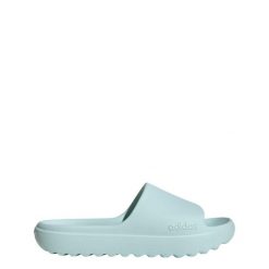 Klapki Adilette Lumia. Zielone klapki damskie Adidas, bez wzorów, z gumy, bez obcasa, bez zapięcia. Za 159.99 zł.