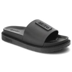 Czarne Klapki Big Star Modne Buty Na Lato. Czarne klapki damskie Big Star, bez wzorów, ze skóry, bez obcasa, bez zapięcia. Za 89.99 zł.