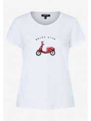 More & More Koszulka w kolorze białym rozmiar: 34. Białe bluzki damskie More & More, bez wzorów, bez kołnierzyka, bez ramiączek. Za 68.95 zł.