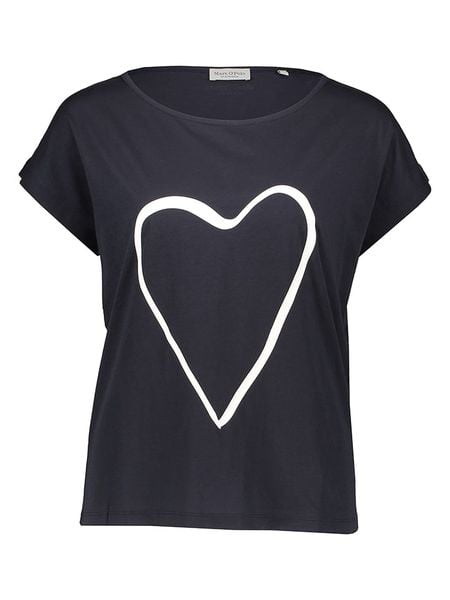 Marc O´Polo Koszulka w kolorze antracytowym rozmiar: M. Czarne bluzki damskie m, bez wzorów, z bawełny, bez kołnierzyka, bez ramiączek. Za 78.28 zł.