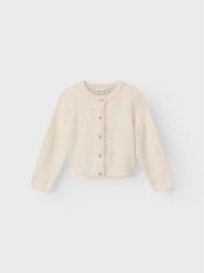 NAME IT Kardigan 13223044 Écru Regular Fit. Swetry dziewczęce Name it, bez wzorów, z syntetyku, bez kołnierzyka, bez ramiączek. Za 69.99 zł.
