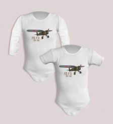 PZL P.11 — body. Body niemowlęce nikiniki, bez wzorów, z bawełny, bez kołnierzyka, bez ramiączek. W wyprzedaży za 50.15 zł.