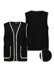 Sublevel Kamizelka pluszowa w kolorze czarnym rozmiar: M/L. Czarne kamizelki damskie Sublevel, l, bez wzorów, bez kaptura. Za 192.33 zł.