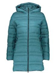 CMP Płaszcz zimowy w kolorze turkusowym rozmiar: 34. Niebieskie płaszcze damskie CMP, na zimę, bez wzorów, z puchu, bez kaptura. Za 184.02 zł.