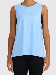 4F Top sportowy w kolorze błękitnym rozmiar: XS. Niebieskie koszulki sportowe damskie 4F, xs, bez wzorów, z materiału, bez ramiączek, outdoorowe. Za 52.92 zł.