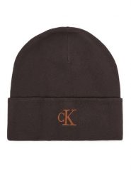 Calvin Klein Czapka LV04F8098G Brązowy. Brązowe czapki damskie Calvin Klein, na zimę, bez wzorów, z wiskozy. Za 129.99 zł.