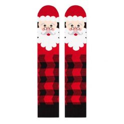 Bambusowe skarpety świąteczne Comfort Feet 3/4 do kolan Święty Mikołaj. Brązowe skarpetki damskie OEM, bez wzorów, z elastanu. Za 62.34 zł.