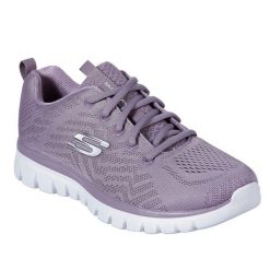 Buty do chodzenia damskie Skechers Gracefulget Connected. Fioletowe obuwie sportowe casual damskie Skechers, bez zapięcia. Za 189.00 zł.