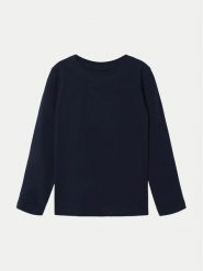 NAME IT Bluzka 13238716 Granatowy Regular Fit. Niebieskie bluzki i koszule dziewczęce Name it, bez wzorów, z bawełny, bez kołnierzyka, bez ramiączek. Za 29.99 zł.