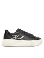 KARL LAGERFELD Sneakersy Z30978 S Czarny. Czarne buty sportowe dziewczęce KARL LAGERFELD, ze skóry, bez zapięcia. Za 499.99 zł.