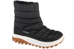 Buty zimowe damskie, Snowtrot Mid. Czarne obuwie trekkingowe damskie Columbia, z materiału, przed kolano, bez zapięcia. Za 379.99 zł.
