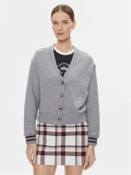 Tommy Hilfiger Kardigan Varsity WW0WW39141 Szary Regular Fit. Szare kardigany damskie Tommy Hilfiger, s, bez wzorów, z bawełny. Za 409.99 zł.