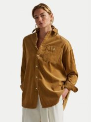 Polo Ralph Lauren Koszula 211971525001 Brązowy Oversize. Brązowe koszule damskie Polo Ralph Lauren, l, bez wzorów, z bawełny, bez kołnierzyka, bez ramiączek. Za 949.99 zł.