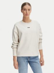BOSS Bluza C_Eteia_5 50534821 Beżowy Oversize. Brązowe bluzy damskie Boss, l, bez wzorów, z bawełny, bez kaptura. Za 449.99 zł.
