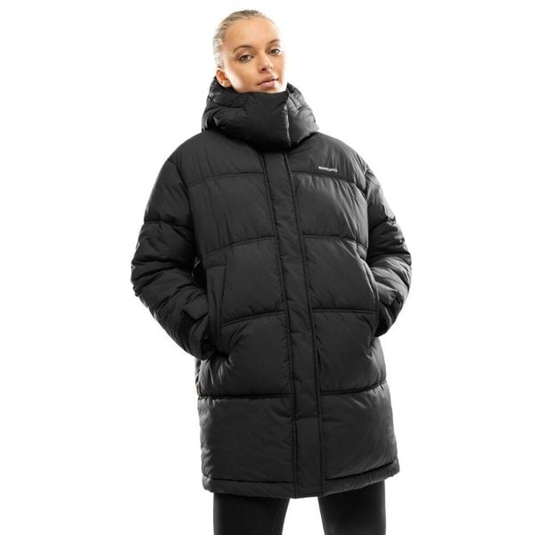 Damski puchowy płaszcz oversize Lifestyle Siroko Naryan. Czarne płaszcze damskie SIROKO, m, bez wzorów, z puchu, bez kaptura. Za 550.00 zł.