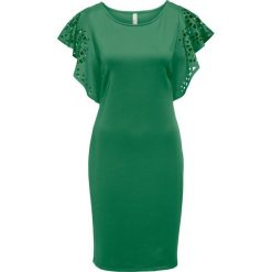 Sukienka z wycięciami bonprix zielony. Zielone sukienki damskie bonprix. Za 109.99 zł.