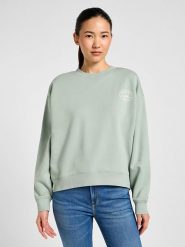 Lee Bluza w kolorze zielonym rozmiar: XL. Zielone bluzy damskie Lee, xl, bez wzorów, bez kaptura. Za 118.56 zł.