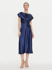 Dixie Sukienka koktajlowa ALAZJID Granatowy Regular Fit. Niebieskie sukienki damskie Dixie, bez wzorów, z syntetyku, wizytowe, bez ramiączek. Za 249.99 zł.