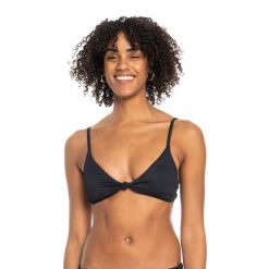Góra od stroju kąpielowego ROXY Love The Surf Knot. Białe bikini Roxy, bez wzorów. Za 79.99 zł.