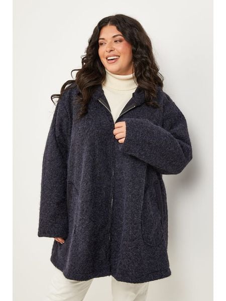 Curvy Lady Kurtka przejściowa w kolorze granatowym rozmiar: 44/46. Niebieskie kurtki damskie Curvy Lady, bez wzorów, bez kaptura. Za 144.24 zł.