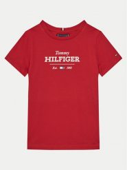 Tommy Hilfiger T-Shirt KB0KB09356 S Czerwony Regular Fit. Czerwone t-shirty i koszulki chłopięce Tommy Hilfiger, bez wzorów, z bawełny, bez kołnierzyka, bez ramiączek. Za 79.99 zł.