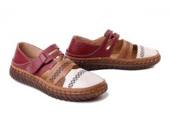 ARTIKER RELAKS 58C1500 burgundy, półbuty damskie. Czerwone półbuty damskie Artiker Relaks, na lato, bez wzorów, ze skóry, bez obcasa, bez zapięcia. Za 165.67 zł.