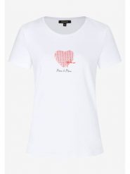 More & More Koszulka w kolorze białym rozmiar: 40. Białe bluzki damskie More & More, bez wzorów, bez kołnierzyka, bez ramiączek. Za 65.07 zł.