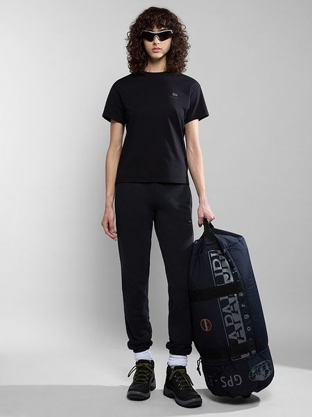 Napapijri Koszulka "Nina" w kolorze czarnym rozmiar: XXS. Czarne bluzki damskie Napapijri, xxs, bez wzorów, z bawełny, bez kołnierzyka, bez ramiączek. Za 34.93 zł.