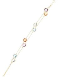 OR ÉCLAT Złota bransoletka "Multicolore" z kamieniami szlachetnymi rozmiar: onesize. Żółte bransoletki damskie Or Éclat, złote. Za 1,652.99 zł.