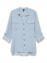 Vero Moda Koszula w kolorze błękitno-białym rozmiar: M. Białe koszule damskie Vero Moda, m, bez wzorów, z wiskozy, klasyczne, bez kołnierzyka, bez ramiączek. Za 83.42 zł.