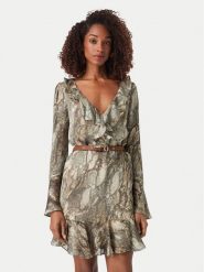 Guess Sukienka codzienna W6YK35 W2959 Zielony Regular Fit. Zielone sukienki damskie Guess, z aplikacjami, z syntetyku, bez ramiączek. Za 654.99 zł.