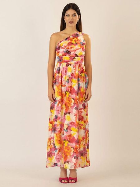 APART Sukienka w kolorze różowo-żółtym rozmiar: 42. Różowe sukienki damskie Apart, bez wzorów, bez ramiączek. Za 317.62 zł.